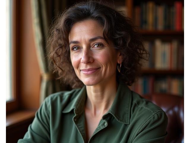 Carme Riera en una foto pensativa